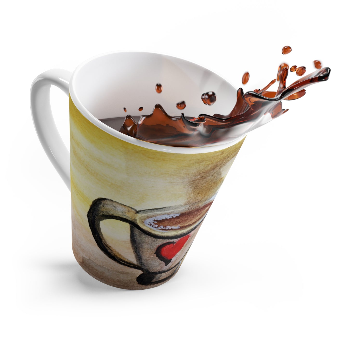 Latte Mug Two Cups, One Heart