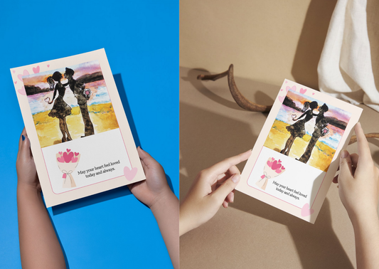 Hearts & Roses Valentine's Card